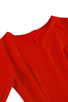 Laden Sie das Bild in den Galerie-Viewer, Aprikose A-Linie V-Ausschnitt halben Ärmeln Midikleid aus den 1950er Jahren