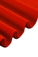 Laden Sie das Bild in den Galerie-Viewer, Aprikose A-Linie V-Ausschnitt halben Ärmeln Midikleid aus den 1950er Jahren