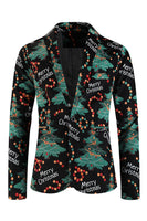 Laden Sie das Bild in den Galerie-Viewer, Dunkelgrüner 3-teiliger Herrenanzug für die Weihnachtsfeier