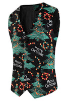 Laden Sie das Bild in den Galerie-Viewer, Dunkelgrüner 3-teiliger Herrenanzug für die Weihnachtsfeier