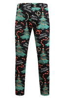 Laden Sie das Bild in den Galerie-Viewer, Dunkelgrüner 3-teiliger Herrenanzug für die Weihnachtsfeier