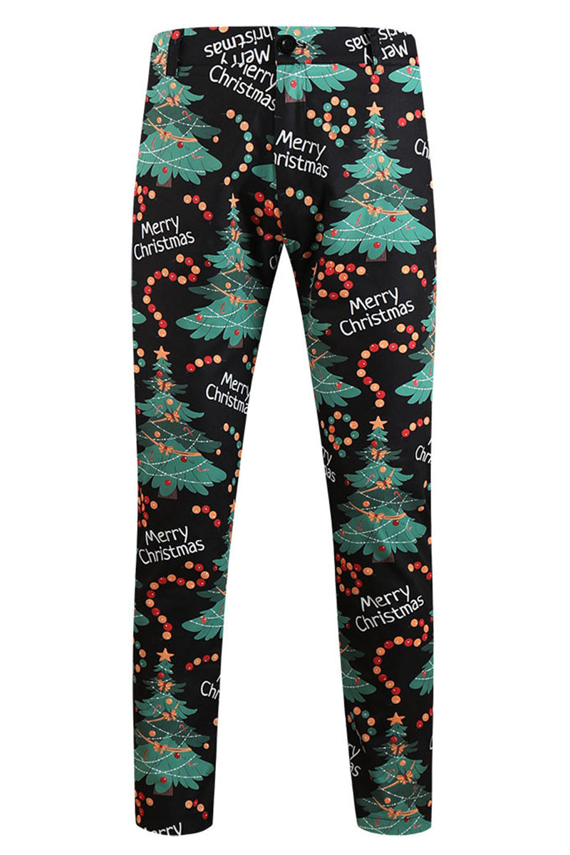 Laden Sie das Bild in den Galerie-Viewer, Dunkelgrüner 3-teiliger Herrenanzug für die Weihnachtsfeier