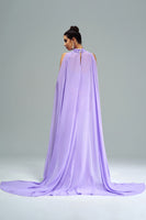 Laden Sie das Bild in den Galerie-Viewer, Grünes Glitzerndes Pailletten Meerjungfrauen Abendkleid mit langem Wickeltuch