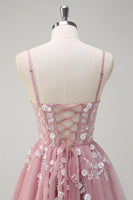 Laden Sie das Bild in den Galerie-Viewer, Königsblaues A-Linie Pailletten Ballkleid mit Spaghettiträgern und Schlitz