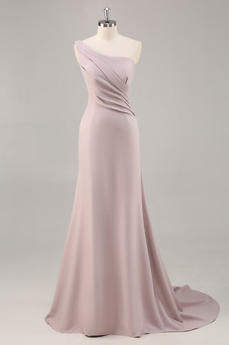 Khaki Langes Meerjungfrau Ein Schulter Ballkleid