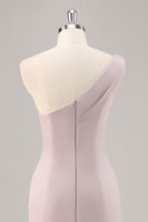 Laden Sie das Bild in den Galerie-Viewer, Khaki Langes Meerjungfrau Ein Schulter Ballkleid