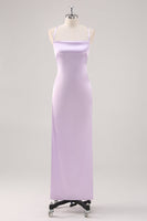 Laden Sie das Bild in den Galerie-Viewer, Schlichtes Flieder Etui Ballkleid mit Schnürung