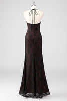 Laden Sie das Bild in den Galerie-Viewer, Schwarzes Spaghettiträger Festliches Kleid