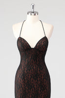 Laden Sie das Bild in den Galerie-Viewer, Schwarzes Spaghettiträger Festliches Kleid