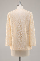 Laden Sie das Bild in den Galerie-Viewer, A-Linie Champagner 2-teiliges Brautmutterkleid