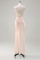 Laden Sie das Bild in den Galerie-Viewer, Weißes Rückenfreies Ballkleid aus Satin mit Wasserfallausschnitt