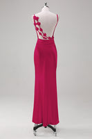 Laden Sie das Bild in den Galerie-Viewer, Weißes Rückenfreies Ballkleid aus Satin mit Wasserfallausschnitt