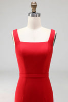 Laden Sie das Bild in den Galerie-Viewer, Marineblauer quadratischer Kragen-Bodycon-Midi-Arbeitskleid