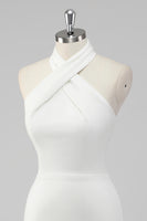 Laden Sie das Bild in den Galerie-Viewer, Neckholder Etui Satin Mini Standesamtkleid