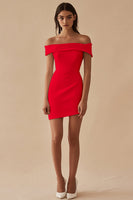 Laden Sie das Bild in den Galerie-Viewer, Weißes Schulterfreies Standesamtkleid aus Satin