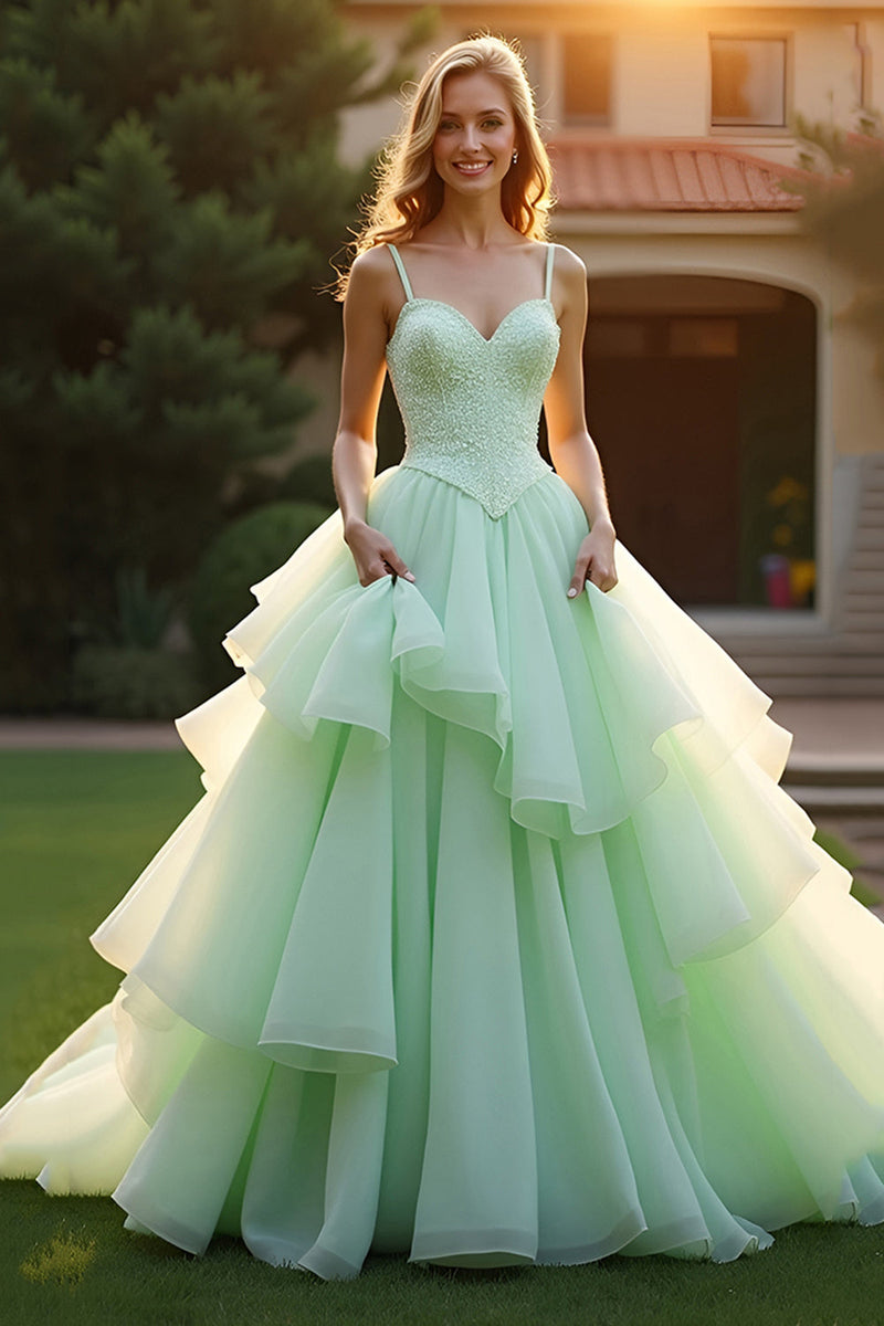 Prinzessin Ballkleid Grun