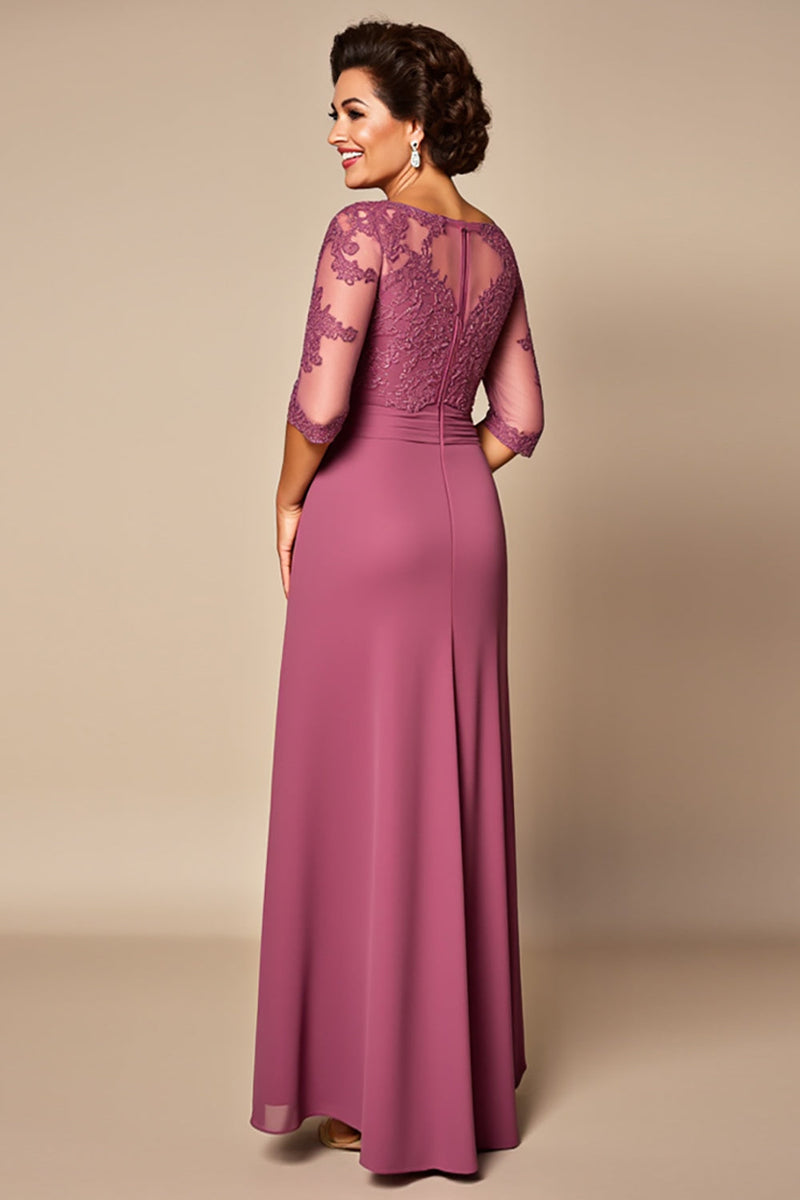 Laden Sie das Bild in den Galerie-Viewer, Desert Rose Chiffon Spitze Kleid für die Brautmutter