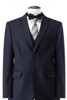 Laden Sie das Bild in den Galerie-Viewer, Dunkelviolettes Gekerbtes Revers 3 Stück Slim Fit Trauzeugen Anzüge