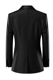 Herren Schwarze Ein-Knopf-2-teilige formelle Anzüge mit Spitzrevers