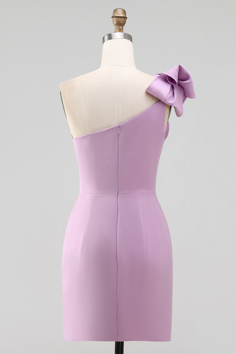 Laden Sie das Bild in den Galerie-Viewer, Weißes Bodycon Standesamtkleid mit einer Schulterschleife