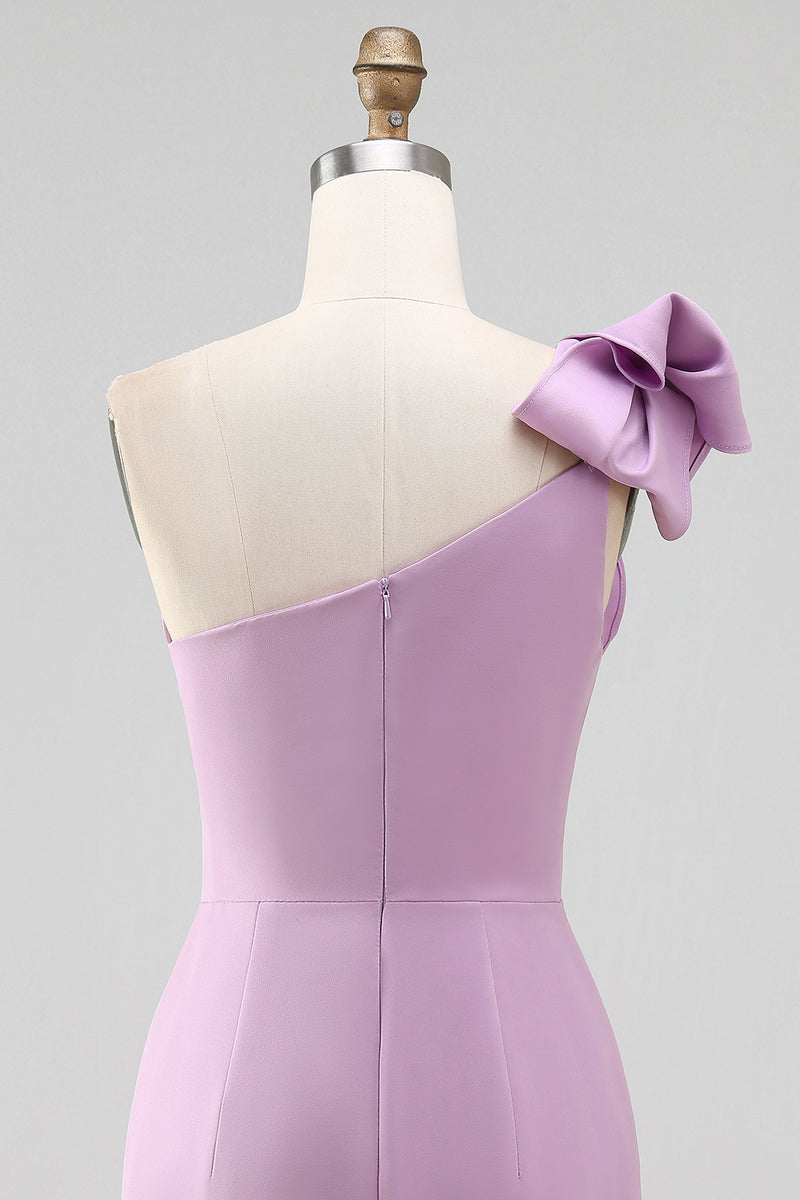 Laden Sie das Bild in den Galerie-Viewer, Weißes Bodycon Standesamtkleid mit einer Schulterschleife