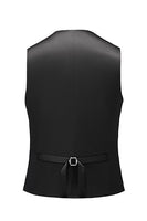 Laden Sie das Bild in den Galerie-Viewer, Jacquard Schwarz 3 Stück Schal Revers Herrenanzüge