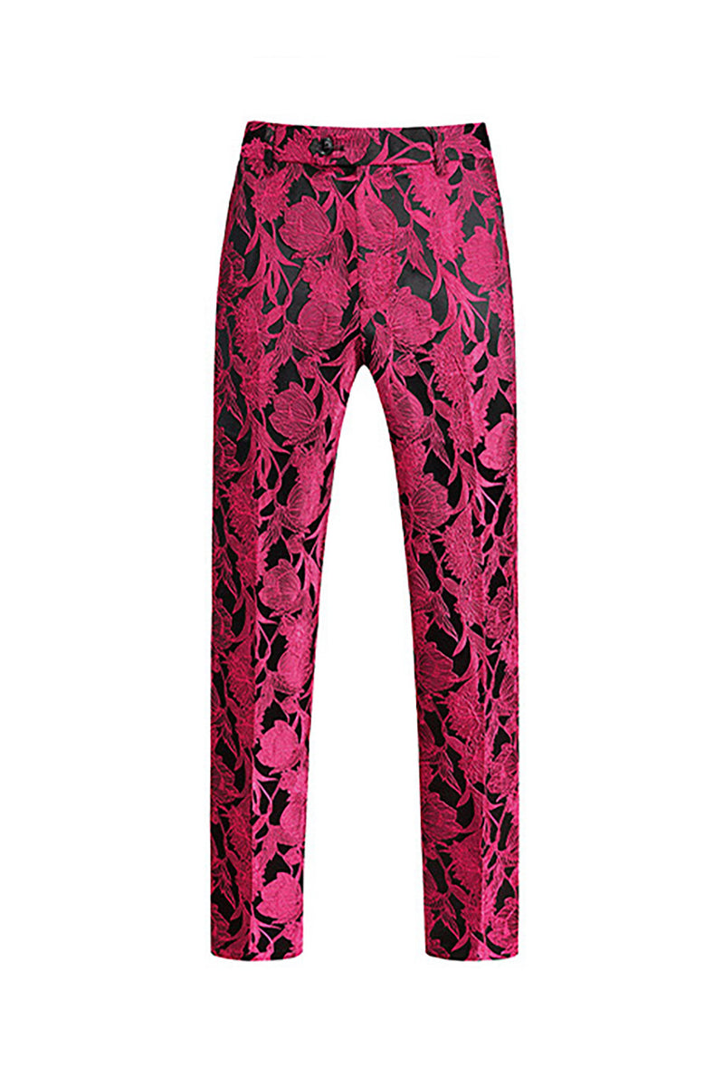 Laden Sie das Bild in den Galerie-Viewer, Jacquard Schwarz 3 Stück Schal Revers Herrenanzüge