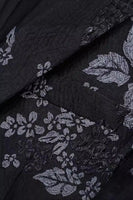 Laden Sie das Bild in den Galerie-Viewer, Schwarzer Herrenblazer mit Blumenmuster und Spitzrevers und einem Knopf