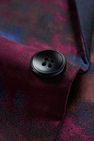 Laden Sie das Bild in den Galerie-Viewer, Dunkelblauer Herren-Ballblazer mit einem Knopf und gekerbtem Revers