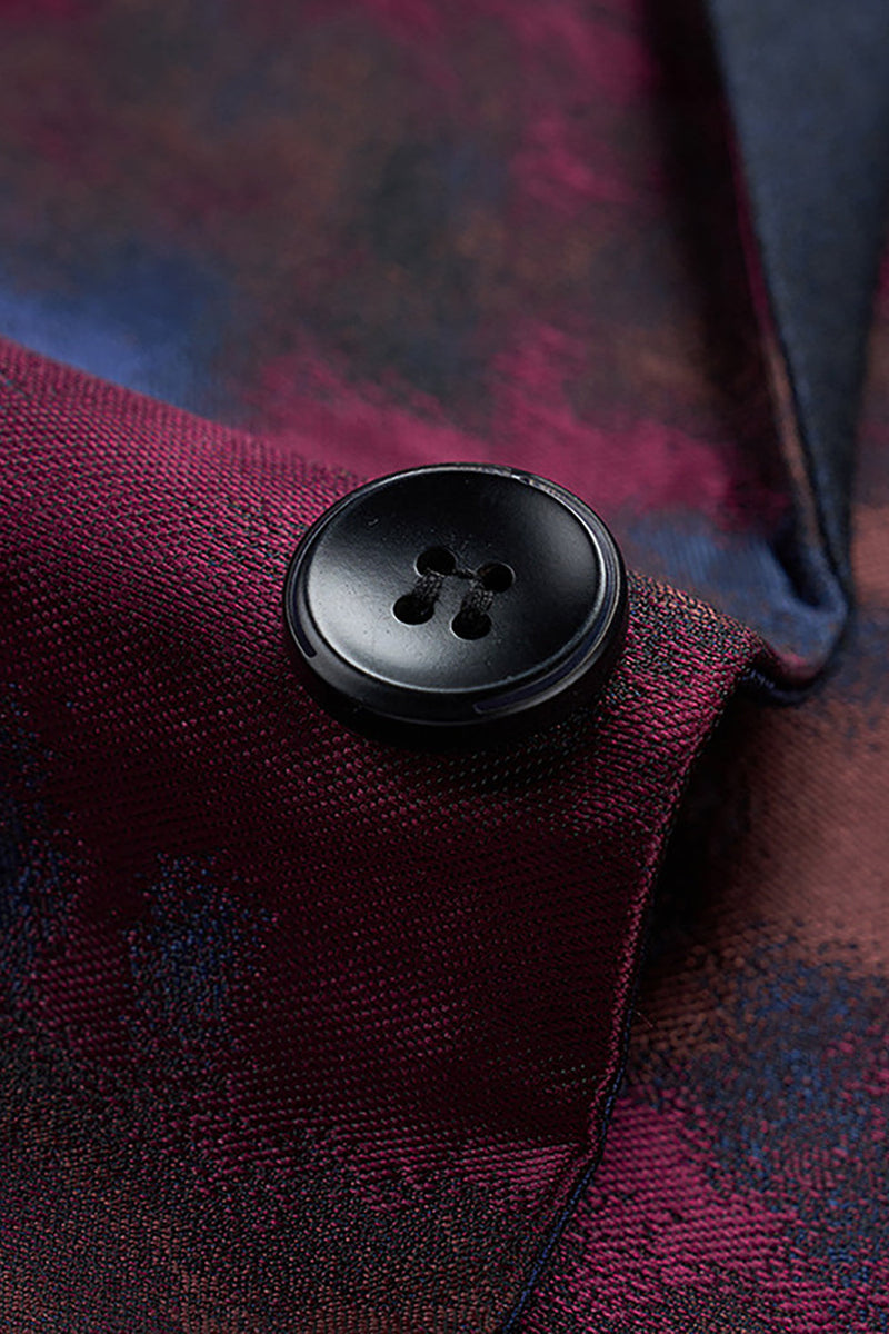 Laden Sie das Bild in den Galerie-Viewer, Dunkelblauer Herren-Ballblazer mit einem Knopf und gekerbtem Revers