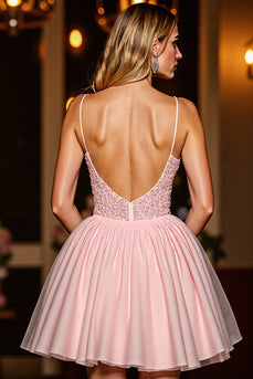 A Linie Korsett Mini Blush Cocktailkleid