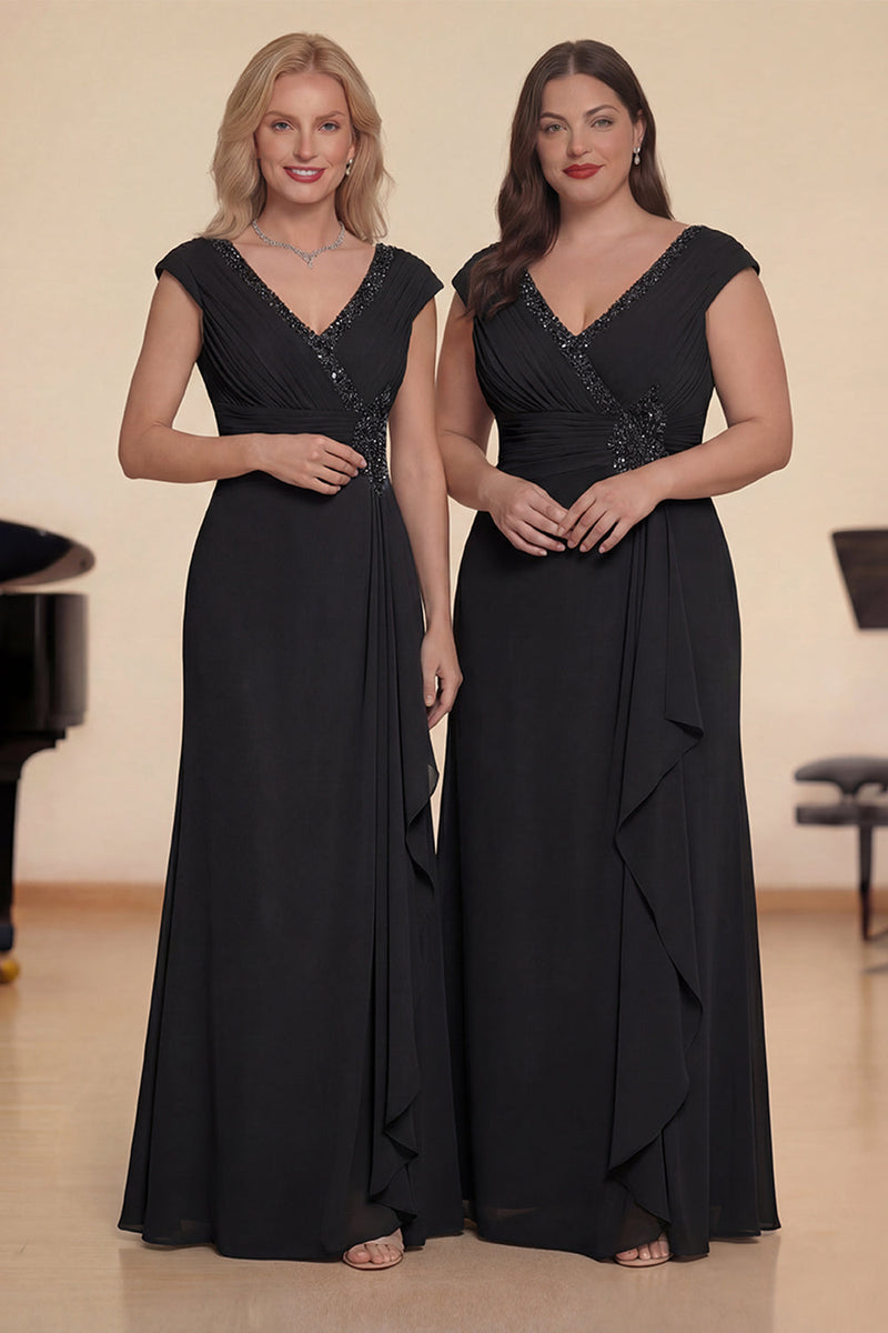 Laden Sie das Bild in den Galerie-Viewer, Meerjungfrauen Stahlgraues Plissiertes Chiffon Chorkleid mit Perlen