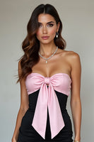 Laden Sie das Bild in den Galerie-Viewer, Schwarzes Figurbetontes Trägerloses Abiballkleid