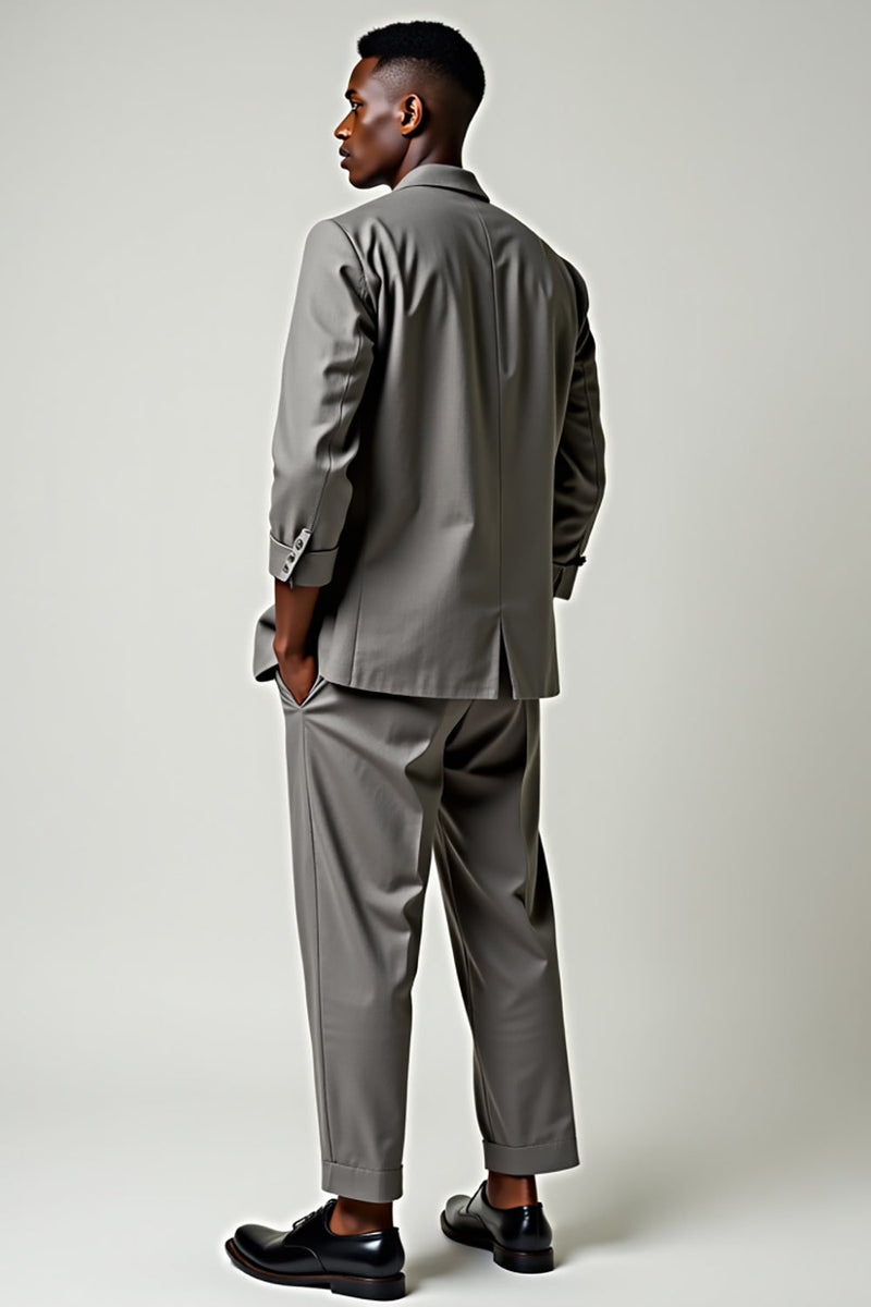 Laden Sie das Bild in den Galerie-Viewer, Dunkelgrüne 2-teilige Party Anzüge mit gekerbtem Revers