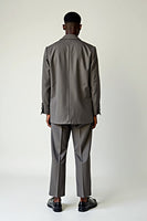 Laden Sie das Bild in den Galerie-Viewer, Graue 2-teilige Herrenanzüge mit gekerbtem Revers