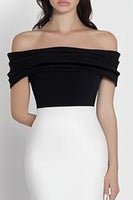 Laden Sie das Bild in den Galerie-Viewer, Weißes Meerjungfrau Schulterfreies Ballkleid