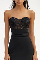 Laden Sie das Bild in den Galerie-Viewer, Schwarzes Herzförmiges Langes Ballkleid