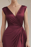 Laden Sie das Bild in den Galerie-Viewer, Königsblaues Langes Abendkleid mit Rüschen in A-Linie