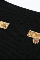 Laden Sie das Bild in den Galerie-Viewer, Schwarze 2-teilige Damenanzüge mit Strasssteinen