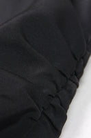 Laden Sie das Bild in den Galerie-Viewer, Schwarze 2-teilige Frauen Ballanzüge mit gekerbtem Revers und Feder