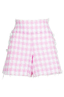 Laden Sie das Bild in den Galerie-Viewer, Rosa 2 Stück Peak Revers Zweireihige Frauen Ballanzüge mit Taschen