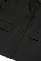 Laden Sie das Bild in den Galerie-Viewer, Weißer Peak Revers Einreihiger Damen Ballblazer mit Pailletten