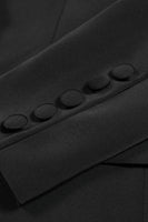 Laden Sie das Bild in den Galerie-Viewer, Weißer Peak Revers Einreihiger Damen Ballblazer mit Pailletten