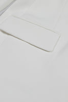 Laden Sie das Bild in den Galerie-Viewer, Weißer Peak Revers Einreihiger Damen Ballblazer mit Pailletten