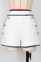 Laden Sie das Bild in den Galerie-Viewer, Weißer 2-teiliger Schal Revers Zweireihige Damen Ballanzüge