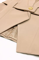 Laden Sie das Bild in den Galerie-Viewer, Weißer Peak Revers Ärmelloser Satin Damen Blazer