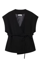 Laden Sie das Bild in den Galerie-Viewer, Schwarze 2-teilige Ärmellose Damen Ballanzüge mit Schnüren