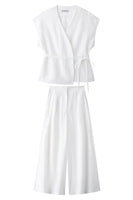 Laden Sie das Bild in den Galerie-Viewer, Schwarze 2-teilige Ärmellose Damen Ballanzüge mit Schnüren