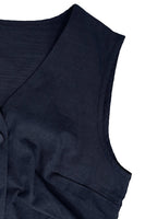 Laden Sie das Bild in den Galerie-Viewer, Marine 2-teilige Ärmellose Satin Damen Ballanzüge