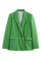 Laden Sie das Bild in den Galerie-Viewer, Grüne 2-teilige doppelreihige Damen Ballanzüge mit Spitzrevers